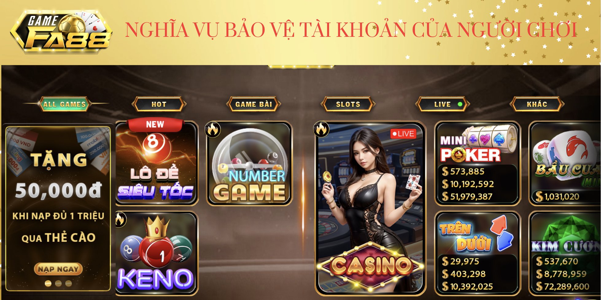 Nghĩa vụ bảo vệ tài khoản của người chơi