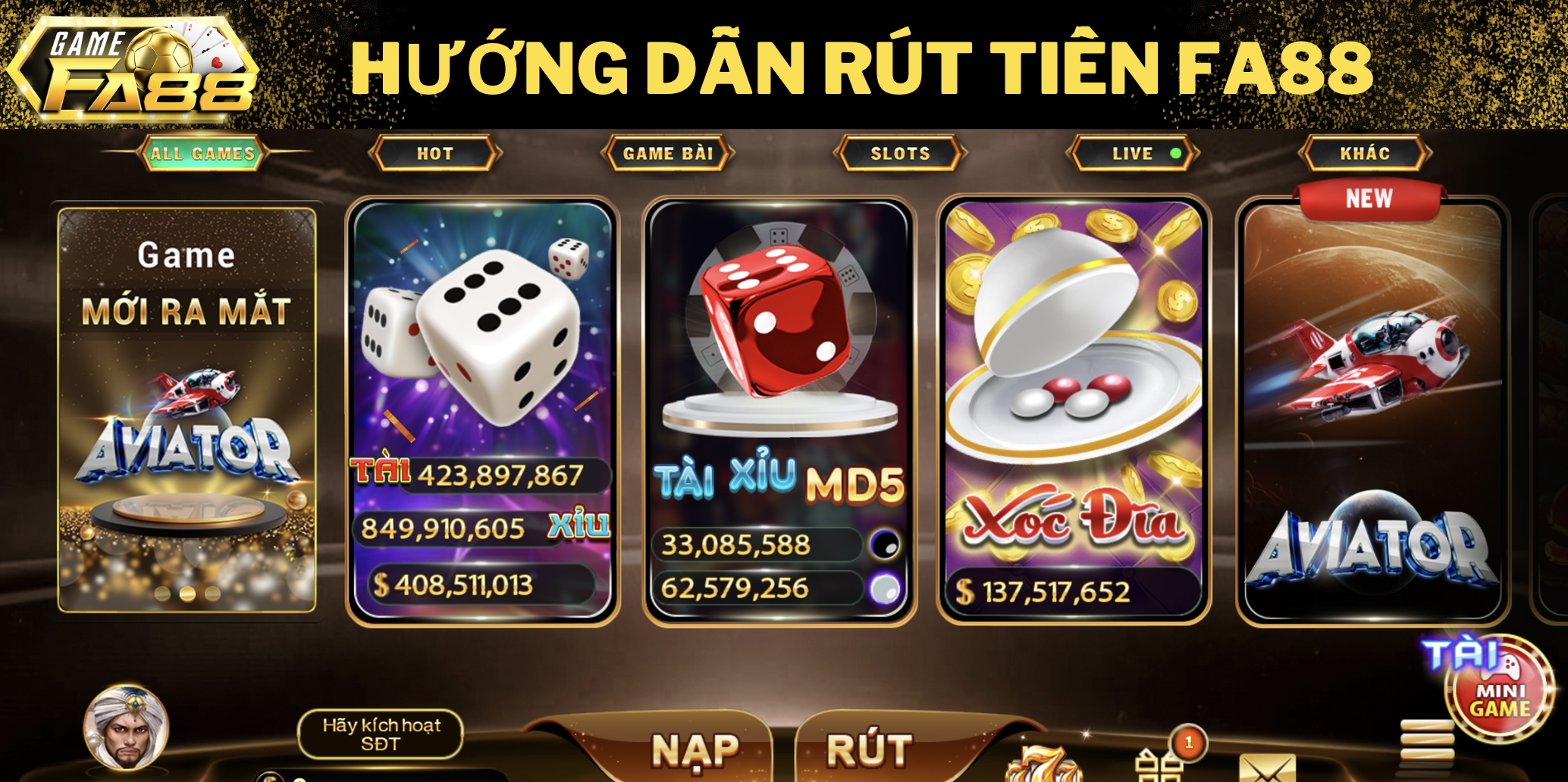 Hướng dẫn rút tiền FA88 thành công